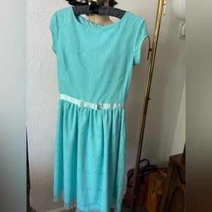 Shabby Apple Tiffany Blue Lace Dress